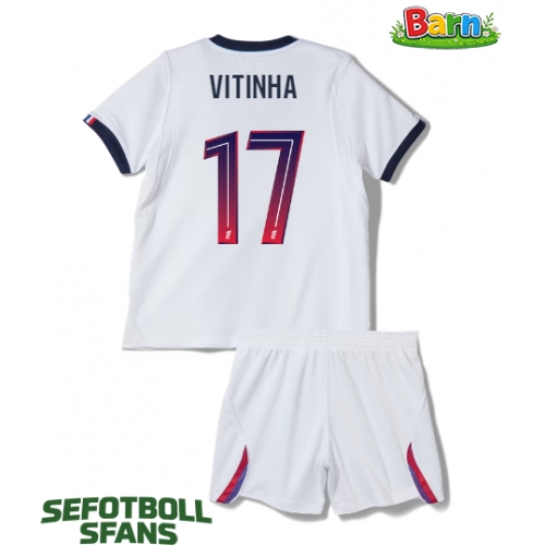 Paris Saint-Germain Vitinha #17 Bortaställ Barn 2026-27 Kortärmad (+ Korta byxor)